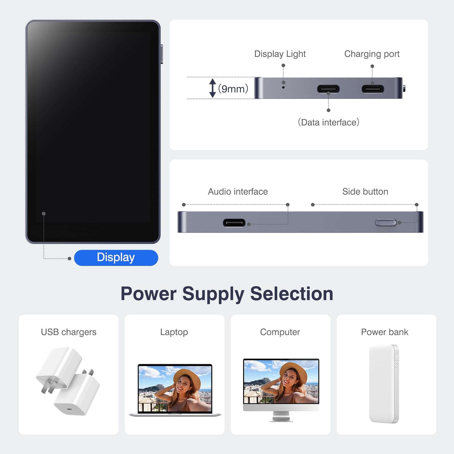 4K Magnetic Vlog Selfie Monitor Screen with Bluetooth Remote - Perfect for TikTok & Live Streaming on iPhone & Android