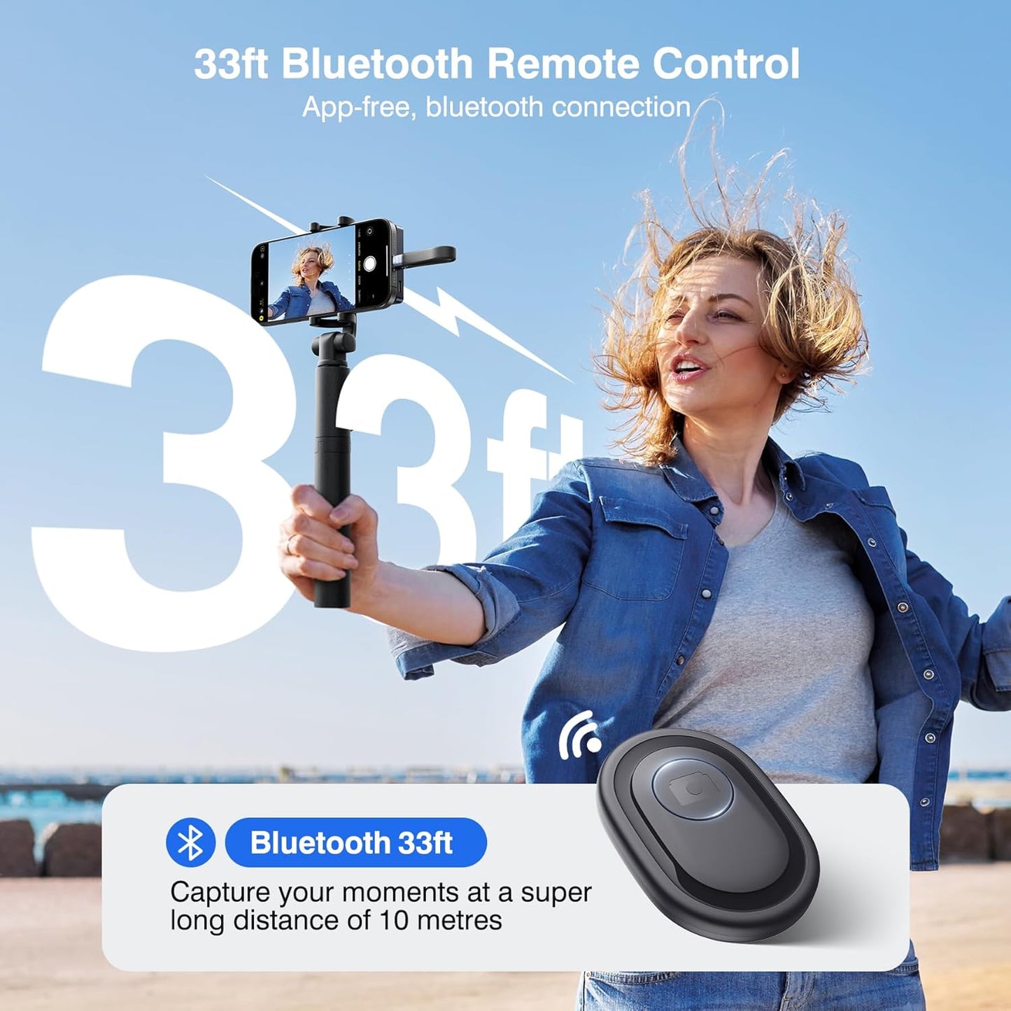 4K Magnetic Vlog Selfie Monitor Screen with Bluetooth Remote - Perfect for TikTok & Live Streaming on iPhone & Android