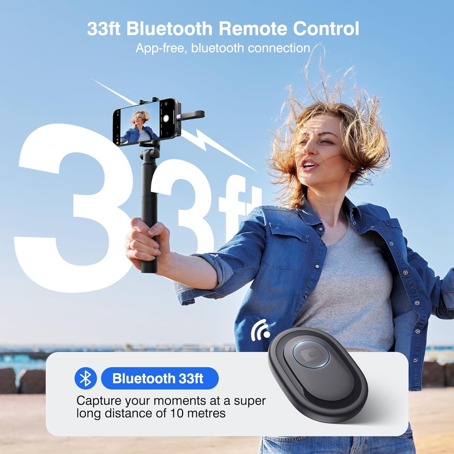 4K Magnetic Vlog Selfie Monitor Screen with Bluetooth Remote - Perfect for TikTok & Live Streaming on iPhone & Android