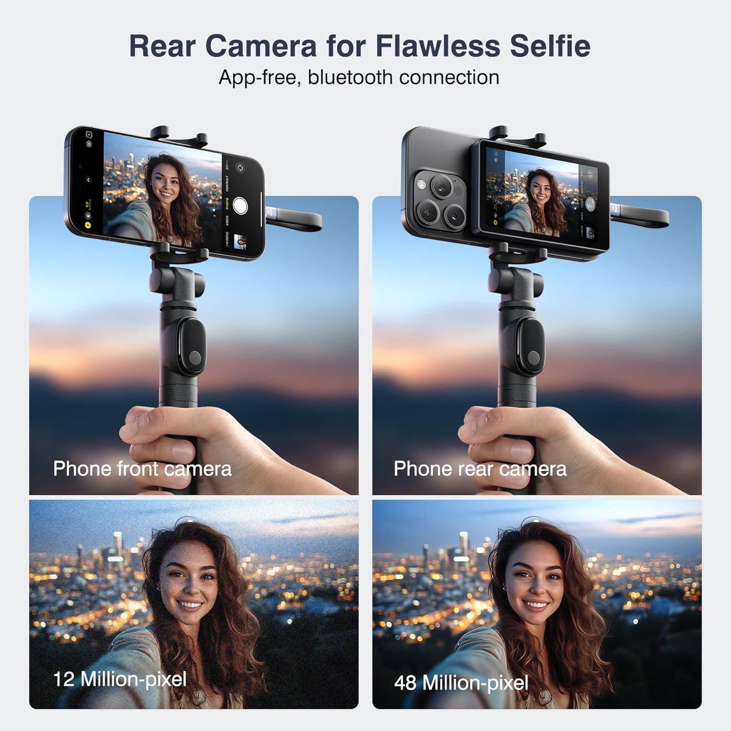 4K Magnetic Vlog Selfie Monitor Screen with Bluetooth Remote - Perfect for TikTok & Live Streaming on iPhone & Android